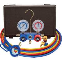 Dual Manifold Gauge Set with 3-in-1 Side Mount Can Tap Valve St. Lawrence Industrial & Safety Supply