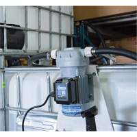 Pompe de transfert de fluide d'&eacute;chappement diesel (DEF) 115 V CA avec support pour cuve GRV et pistolet St. Lawrence Industrial & Safety Supply