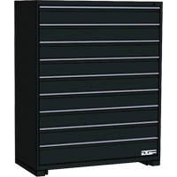 Armoire &agrave; tiroirs modulaire, 9 tiroirs, 48" la x 24" p x 60" h, Noir St. Lawrence Industrial & Safety Supply