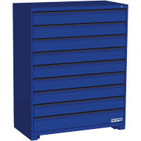 Armoire &agrave; tiroirs modulaire, 9 tiroirs, 48" la x 24" p x 60" h, Bleu St. Lawrence Industrial & Safety Supply