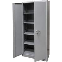 Armoire de rangement, Acier, 4 Tablettes, 66" h x 30" la x 15" P, Gris St. Lawrence Industrial & Safety Supply
