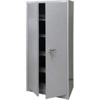 Armoire de rangement, Acier, 4 Tablettes, 66" h x 30" la x 15" P, Gris St. Lawrence Industrial & Safety Supply