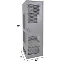 Gear Locker with Door, Steel, 24" W x 24" D x 72" H, Grey St. Lawrence Industrial & Safety Supply