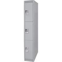 Casiers, 3 niveaux, 12" x 18" x 72", Acier, Gris, D&eacute;mont&eacute; St. Lawrence Industrial & Safety Supply