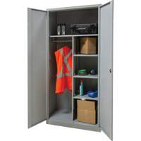 Armoire de rangement combin&eacute;e, 36" la x 18" p x 72" h, Gris St. Lawrence Industrial & Safety Supply