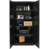 Hi-Boy Storage Cabinet, Steel, 4 Shelves, 72" H x 36" W x 18" D, Black St. Lawrence Industrial & Safety Supply