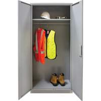 Armoire garde-robe, Acier, 36" la x 18" p x 72" h, Gris St. Lawrence Industrial & Safety Supply