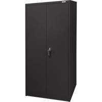 Armoire d'entreposage, Acier, 4 Tablettes, 66" h x 30" la x 15" P, Noir St. Lawrence Industrial & Safety Supply