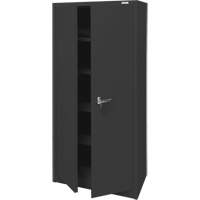 Armoire d'entreposage, Acier, 4 Tablettes, 66" h x 30" la x 15" P, Noir St. Lawrence Industrial & Safety Supply