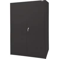 Storage Cabinet, Steel, 4 Shelves, 78" H x 48" W x 24" D, Black St. Lawrence Industrial & Safety Supply