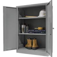 Armoire de rangement &agrave; hauteur de comptoir, Acier, 2 Tablettes, 42" h x 30" la x 15" P, Gris St. Lawrence Industrial & Safety Supply
