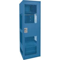 Gear Locker with Door, Steel, 24" W x 18" D x 72" H, Dark Blue St. Lawrence Industrial & Safety Supply