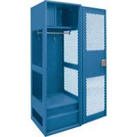 Gear Locker with Door, Steel, 24" W x 18" D x 72" H, Dark Blue St. Lawrence Industrial & Safety Supply