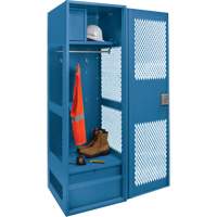 Gear Locker with Door, Steel, 24" W x 18" D x 72" H, Dark Blue St. Lawrence Industrial & Safety Supply