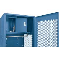 Gear Locker with Door, Steel, 24" W x 18" D x 72" H, Dark Blue St. Lawrence Industrial & Safety Supply