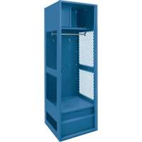 Gear Locker, Steel, 24" W x 18" D x 72" H, Dark Blue St. Lawrence Industrial & Safety Supply