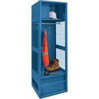 Gear Locker, Steel, 24" W x 18" D x 72" H, Dark Blue St. Lawrence Industrial & Safety Supply