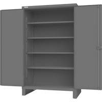 Armoire avec portes encastr&eacute;es en panneau perfor&eacute;, Acier, 4 Tablettes, 78" h x 48" la x 30" P, Gris St. Lawrence Industrial & Safety Supply