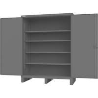 Armoire avec portes encastr&eacute;es, Acier, 4 Tablettes, 78" h x 60" la x 30" P, Gris St. Lawrence Industrial & Safety Supply