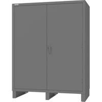 Armoire avec portes encastr&eacute;es, Acier, 4 Tablettes, 78" h x 60" la x 30" P, Gris St. Lawrence Industrial & Safety Supply