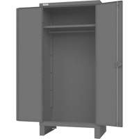 Armoire avec barre de suspension et portes encastr&eacute;es standards , Acier, 78" h x 36" la x 24" P, Gris St. Lawrence Industrial & Safety Supply
