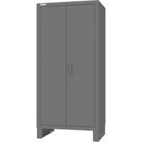 Armoire avec barre de suspension et portes encastr&eacute;es standards , Acier, 78" h x 36" la x 24" P, Gris St. Lawrence Industrial & Safety Supply