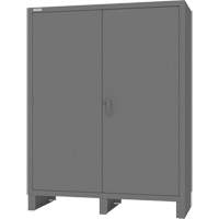 Armoire avec barre de suspension et portes encastr&eacute;es standards, Acier, 78" h x 60" la x 24" P, Gris St. Lawrence Industrial & Safety Supply