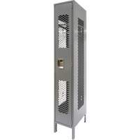 Casiers ventil&eacute;s, 12" x 18" x 78", Acier, Gris, D&eacute;mont&eacute;, Perfor&eacute; St. Lawrence Industrial & Safety Supply