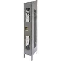 Vented Lockers, 12" x 18" x 88", Steel, Grey, Knocked Down, Perforated St. Lawrence Industrial & Safety Supply