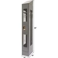 Vented Lockers, 12" x 18" x 88", Steel, Grey, Knocked Down, Perforated St. Lawrence Industrial & Safety Supply