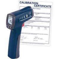 Infrared Thermometer with Calibration Certificate, -25.6°- 752° F ( -32° - 400° C ), 12:1, Adjustable Emmissivity St. Lawrence Industrial & Safety Supply