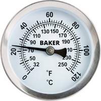Thermom&egrave;tre de surface tuyau, Sans contact, Analogique, 32-250°F (0-120°C) St. Lawrence Industrial & Safety Supply