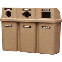 Recycling Containers Bullseye, Curbside, Plastic, 3 x 22 US Gal. St. Lawrence Industrial & Safety Supply
