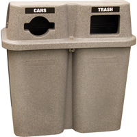 Recycling Containers Bullseye, Curbside, Plastic, 2 x 22 US gal. St. Lawrence Industrial & Safety Supply