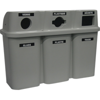 Recycling Containers Bullseye, Curbside, Plastic, 3 x 22 US Gal. St. Lawrence Industrial & Safety Supply