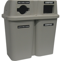 Recycling Containers Bullseye, Curbside, Plastic, 2 x 22 US gal. St. Lawrence Industrial & Safety Supply