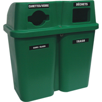 Recycling Containers Bullseye, Curbside, Plastic, 2 x 22 US gal. St. Lawrence Industrial & Safety Supply