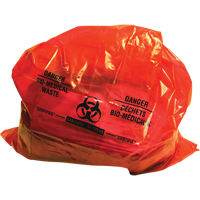 Sacs pour d&eacute;chets bio-m&eacute;dicaux Sure-Guard, Biorisque, 38" lo x 30" la, 2 mil St. Lawrence Industrial & Safety Supply