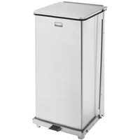 Defenders&reg; Square Step Can with Liner, Stainless Steel, 13 US gal. Capacity St. Lawrence Industrial & Safety Supply