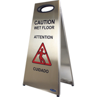 "Wet Floor" Sign, Trilingual With Pictogram St. Lawrence Industrial & Safety Supply