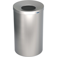 Lobby Waste Receptacle, Stainless Steel, 33 US gal. St. Lawrence Industrial & Safety Supply