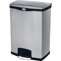 Slim Jim&reg; Waste Container, Stainless Steel, 24 US gal. Capacity St. Lawrence Industrial & Safety Supply