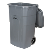Roll Out Garbage Bin, Polyethylene, 65 US gal. St. Lawrence Industrial & Safety Supply