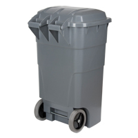 Roll Out Garbage Bin, Polyethylene, 65 US gal. St. Lawrence Industrial & Safety Supply