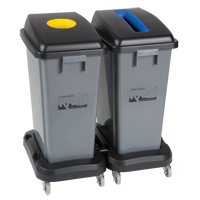 Socle roulant pour contenant &agrave; d&eacute;chets & &agrave; recyclage, Polypropyl&egrave;ne, Noir, Convient aux contenants  St. Lawrence Industrial & Safety Supply