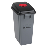 Bac &agrave; d&eacute;chets et de recyclage avec couvercle de classification, Plastique, 16 gal. US St. Lawrence Industrial & Safety Supply