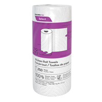 Pro Select Kitchen Towel Roll, 2 Ply, 250 Sheets/Roll, 8" W, 11" L St. Lawrence Industrial & Safety Supply