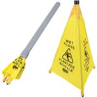 C&ocirc;ne de s&eacute;curit&eacute; &agrave; d&eacute;ploiement pour plancher mouill&eacute;, Bilingue avec pictogramme St. Lawrence Industrial & Safety Supply