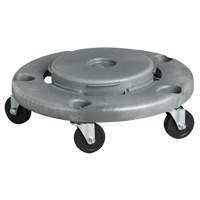 Waste Container Dolly, Polyethylene, Grey, Fits: 24" Dia. St. Lawrence Industrial & Safety Supply