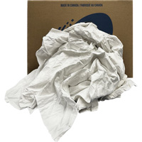 Recycled Wiping Rags, Cotton, White, 20 lbs. St. Lawrence Industrial & Safety Supply